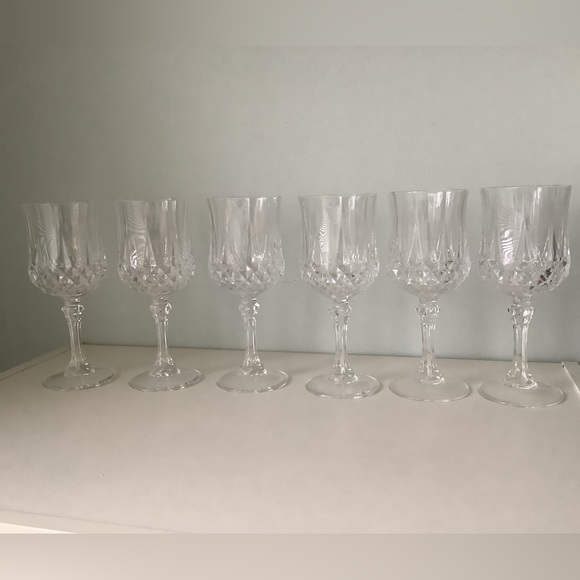 EUC x10 vintage lead crystal wine glasses - Picture 1 of 15
